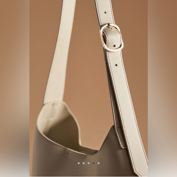 Anthropologie Faux Leather Bucket Tote - Picture 4 of 8